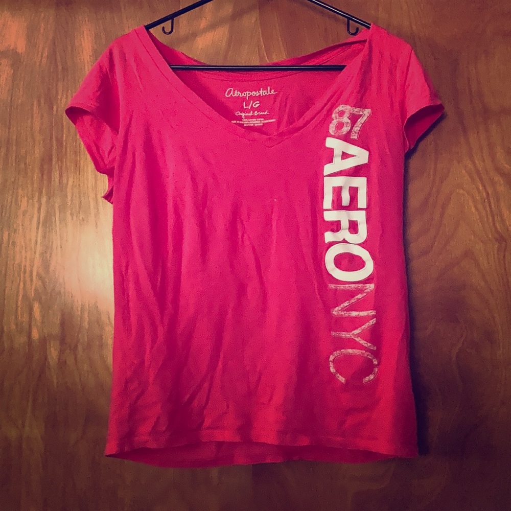 Large sleeveless pink Aeropostale shirt.